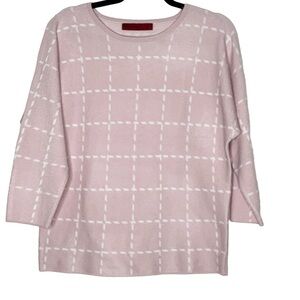 Love Scarlett pink and white sweater top. Size S